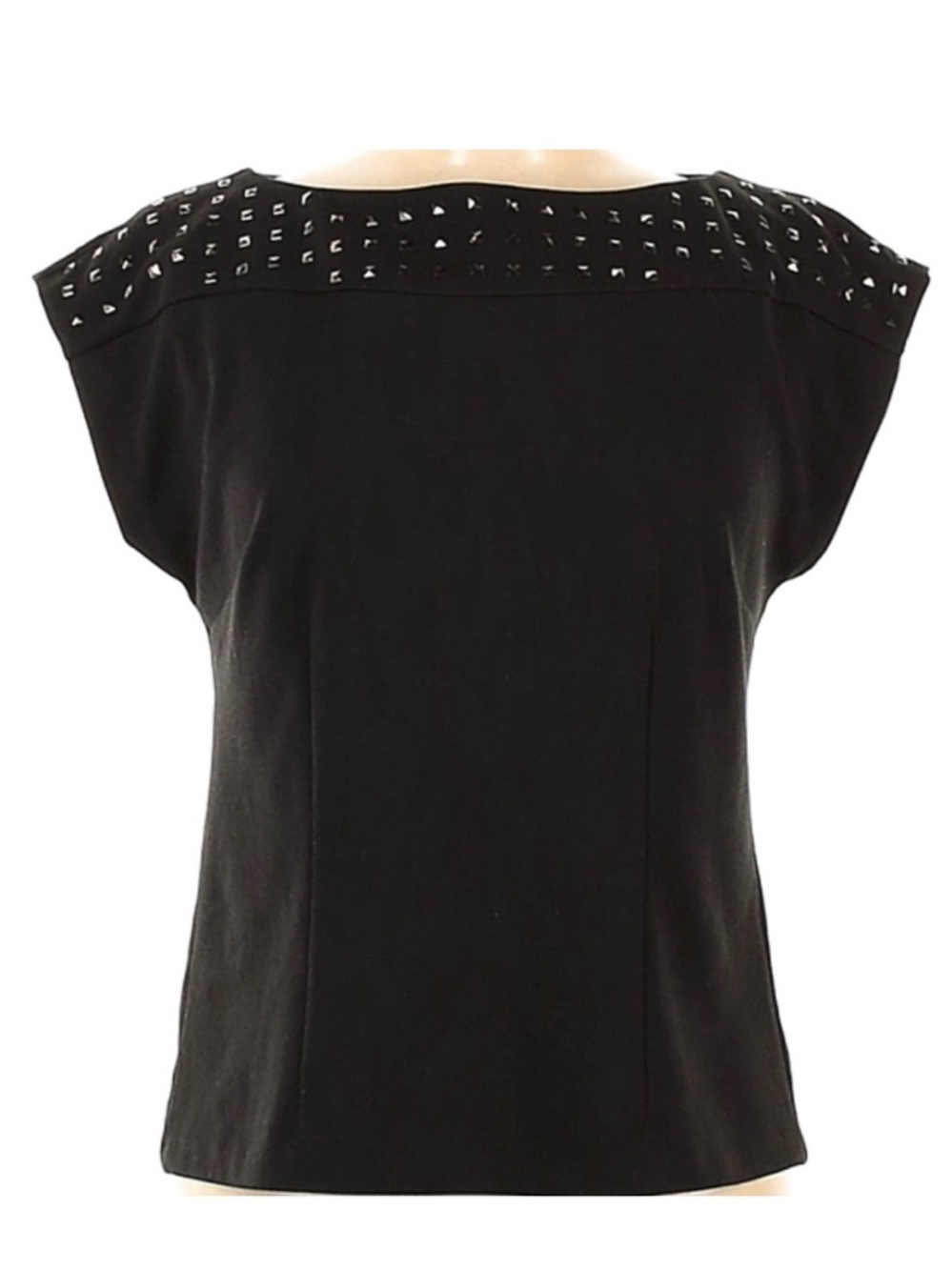 Laundry by Shelli Segal Black Studded Blouse